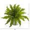 Fern Artificial Plant in Vintage Hanging Planter